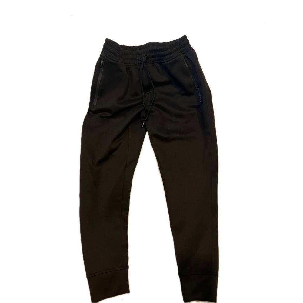 Legend Black Zippered Pockets Sweatpants Joggers Mens Med